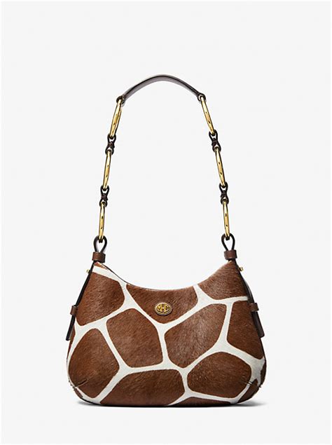 michael kors giraffe wallet|Mini Giraffe Print Calf Hair Hobo Shoulder Bag .